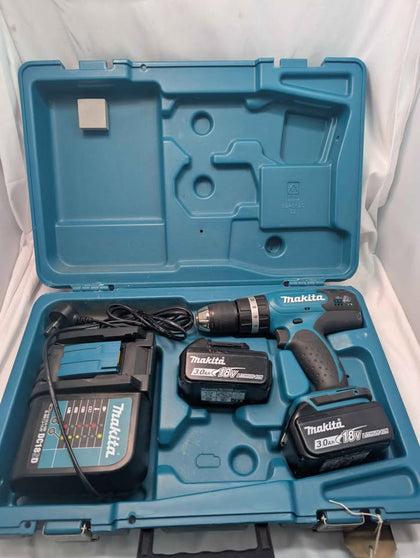 Makita LXT DHP453 18v Cordless Combi Drill Kit With 2x 3.0ah Batteries & Charger