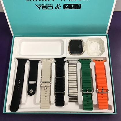 **BOXED** Y60 Smart Watch SPORTS VERSION inc. Watch & 6 Straps ++ Watch Case