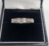 950 Pallidium Ring With 0.25ct Diamond Stones - 2.2G - Size R