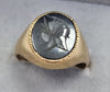 9ct gold Centurian Ring Size T1/2