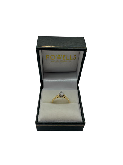 Gold Diamond Ring - 18ct - 2.82g - Size 'L'