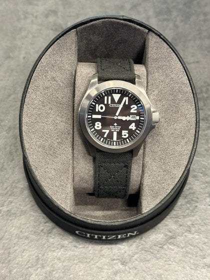 Citizen Promaster Eco-Drive Men's Black Strap Watch - BN011804E