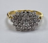 9ct Gold Diamond Cluster Ring Size K 0.50ct
