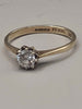 9ct Yellow Gold Ladies Ring With CZ Stone - Size P - 1.51 Grams