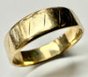9ct yellow gold wedding ring with pattern size L 1/2