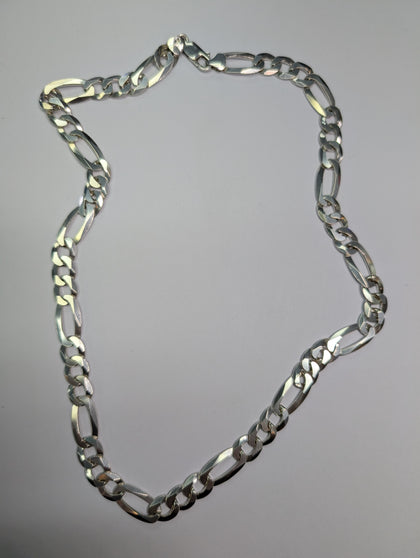 Heavy silver figaro chain