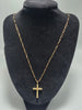 9CT GOLD NECKLACE 375 3.3G 24'' in LENGTH 9CT Gold Cross Pendent 1.5G
