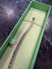 Swarovski Matrix Tennis Bracelet - Pink with Rhodium Plating