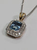 18ct Gold Diamond Pendant & 9ct White Gold Necklace