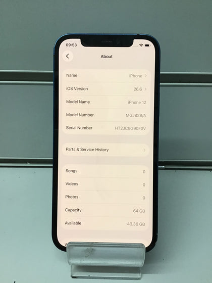 Apple iPhone 12 Pacific Blue - 64GB Storage