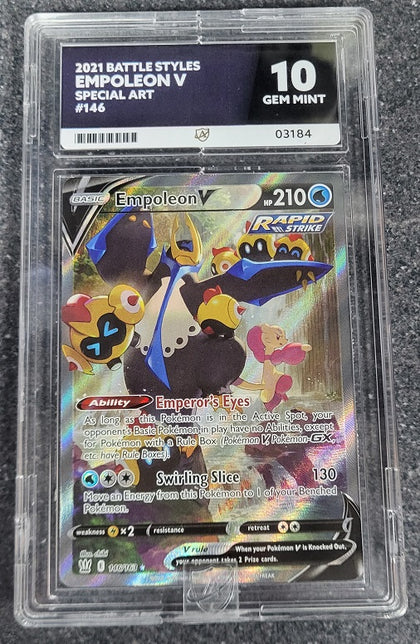 Empoleon V 146 2021 Battle Styles Special Art - ACE 10  Gem Mint