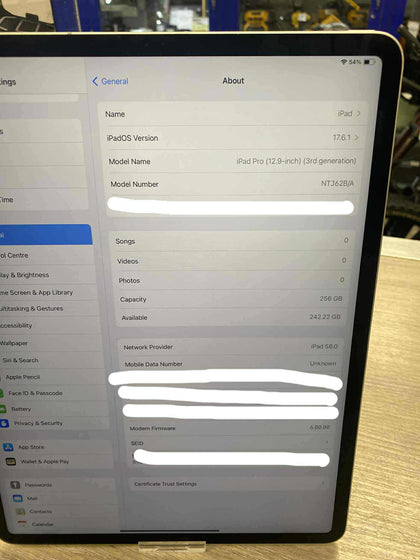 * IPAD PRO A1895 256GB