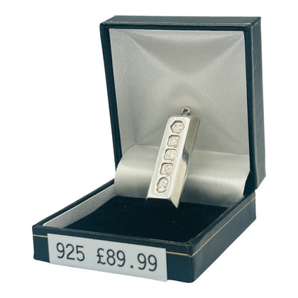 *Pre-Owned* 925 Sterling Silver, Ingot Pendant, 31.5g, Boxed