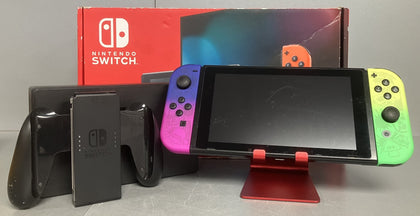 Nintendo Switch MOD.HAC-001(-01) V2 Splatoon 3 Blue/Yellow Joy-Con's ** Boxed **