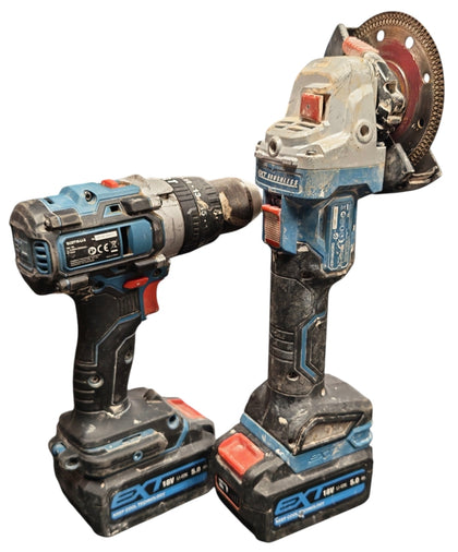Erbauer Brushless Cordless Combi Drill/Angle Grinder Set *Unboxed*