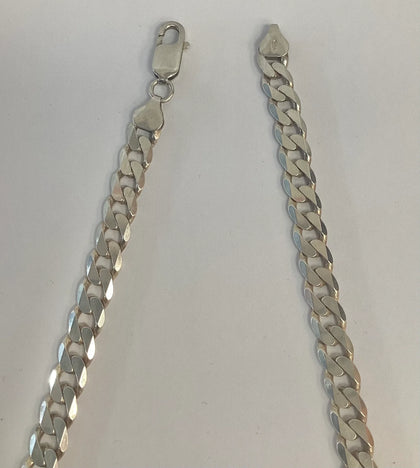 Silver Curb Chain 24-Inch