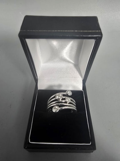 14ct White Gold Ring 585 6.7G Size S