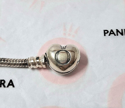 PANDORA Moments Heart Clasp Snake Chain Bracelet