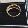 9ct Yellow Gold Ring with Blue & Clear Stones - Size L - 3.11g