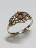 9ct Gold Ring  With Purple Stone Size P