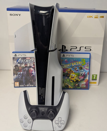 Sony PlayStation 5 Slim Disc Edition Console & 2 Games