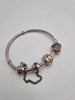 Pandora small 925 silver bracelet with two charms BOXED