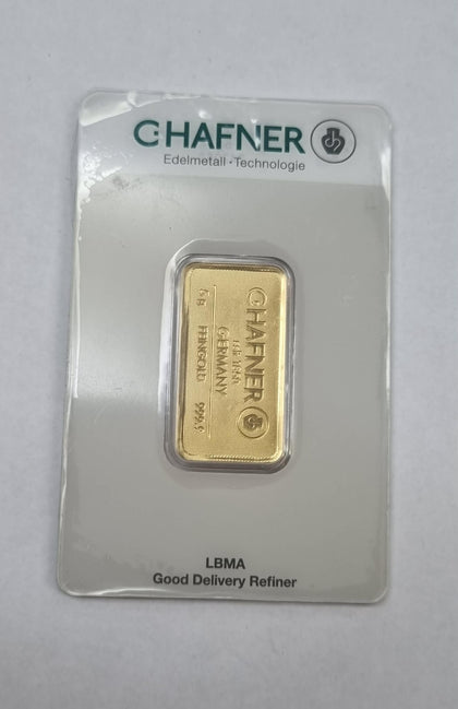Chafner Seit 1850 FEINGOLD 24ct gold ingot 999.9 5g