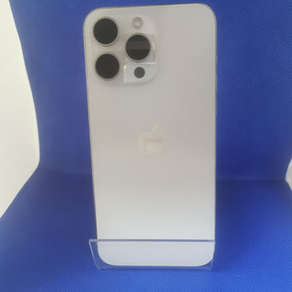 Apple iPhone 15 Pro Max (256 GB) - White Titanium - NEW Battery (100% Health) Non Genuine Battery