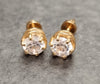 14ct Yellow Gold Clear Stone Stud Earrings
