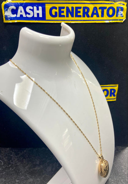 9ct Gold Chain and Locket 2.8g 18