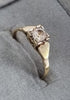 9ct gold solitaire ring size Q cz stone