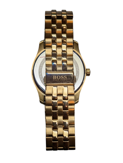 GENTS GOLD METAL HUGO BOSS WATCH BOXED PRESTON STORE