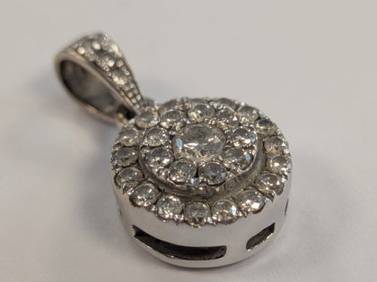 18ct White Gold Diamond Pendant
