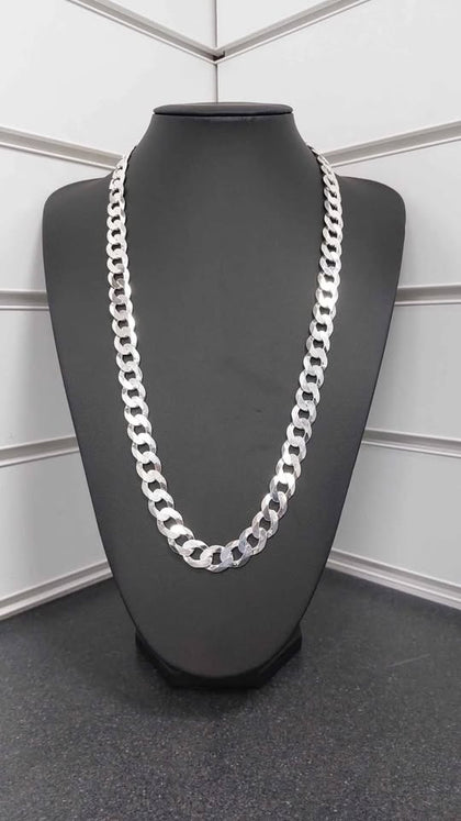 STERLING SILVER CURB CHAIN,  925 HALLMARKED, 28'' INCH, 105.8 GRAMS **BRAND NEW**