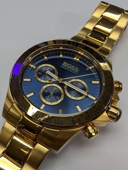 GOLD HUGO BOSS WATCH BOXED WITH EXTRA LINKS PRESTON STORE