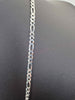 925 Sterling Silver 3 In 1 Figaro Chain Necklace With Dragon Pendant - 24" Long - 4mm Wide - 28.3 Grams **BRAND NEW*