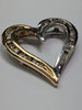 9ct Yellow & White Gold Diamond Heart Pendant