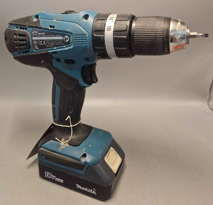 Makita HP457D 18V Cordless Li-ion Combi Drill With Genuine 2ah Battery Used