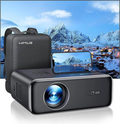 Auto Focus & Keystone Projector, 18000 Lumen Wifi 6 Bluetooth Full HD 1080P.