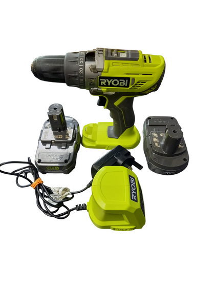 Ryobi One+ Compact Combi Drill Kit (2x 1.5Ah) 18V R18PD3