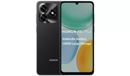 Honor X5c Plus 128GB Black Dual Sim Smartphone ** Any Network **