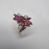 14ct Gold 0.80ct Ruby & Diamond Cocktail Style Ring - Size M (RRP £1350)