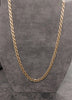 9ct Yellow & White Gold Double Curb Chain 18"