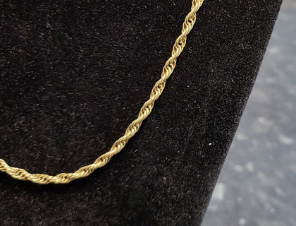 9ct Yellow Gold Rope Chain - 18