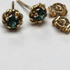 9CT GOLD EARRINGS WITH GREEN STONES PRESTON STORE