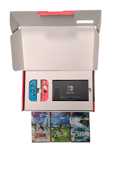 Nintendo Switch Neon Console & ZELDA Game Bundle