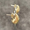 9ct Yellow Gold Hollow Rounded Teardrop Stud Earrings