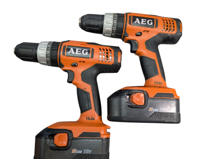 Aeg 18v Twin Cordless Drill Set With Hard Case And Charger
