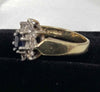 9ct Yellow Gold Ring With Black And Clear Stones - 3.31G - Size L. Hallmarked