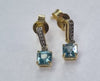 9ct Gold Blue Topaz Earrings
